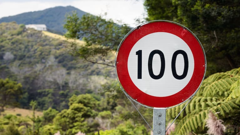 100km/h speed limit sign (file image).
