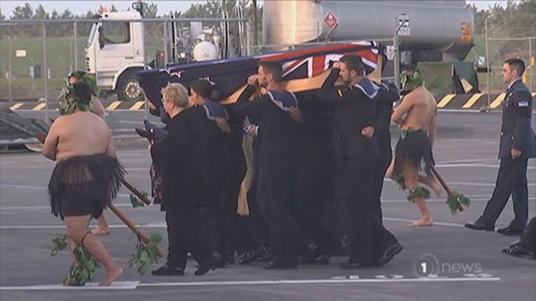 It was an emotional reunion at Ohakea Air Force Base for families of the three men buried overseas for more than 60 years.