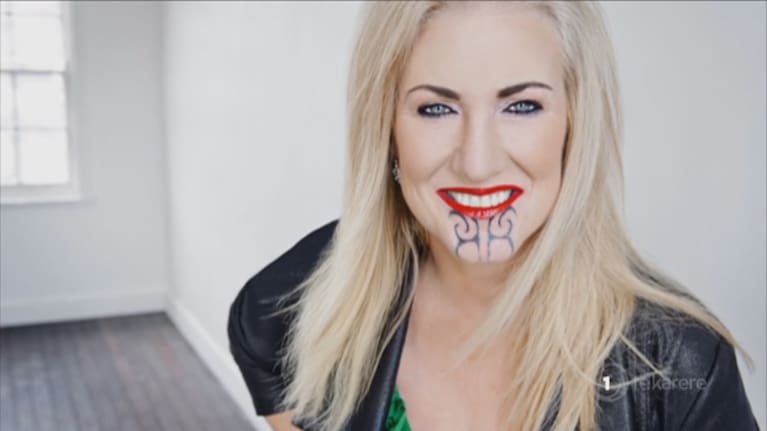 Roger Te Tai's wife Sally Anderson removed her own moko from business branding due to a backlash.