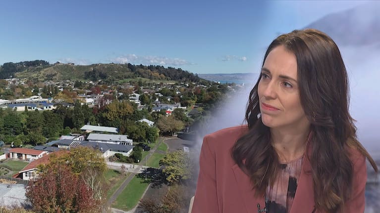 Jacinda Ardern says the Government is "scaling up" the construction of houses.