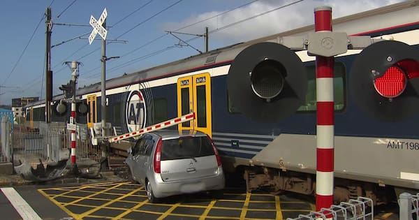 Collision at Auckland level crossing causes disruption