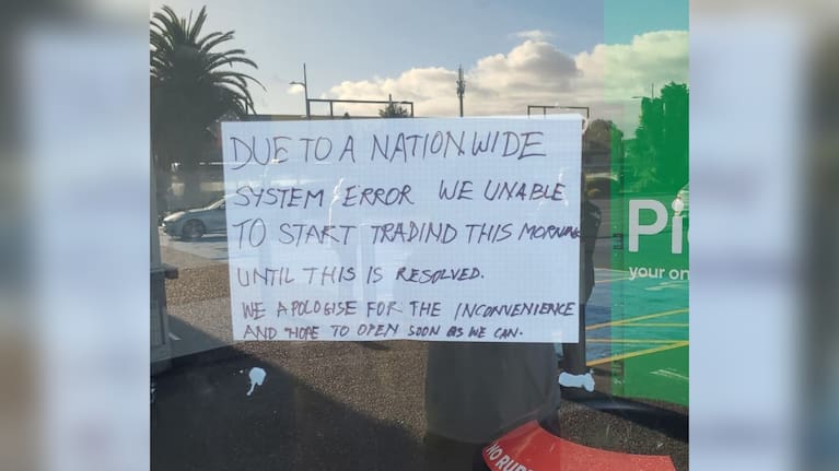 A closed Woolworths store pictured in Papakura shortly before 9am.