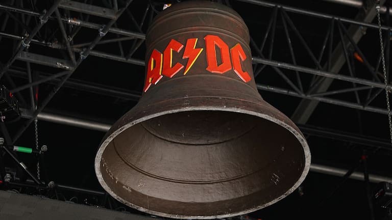 A general view of the AC/DC Power Up Tour stage for AC/DC at the Melbourne Cricket Ground.