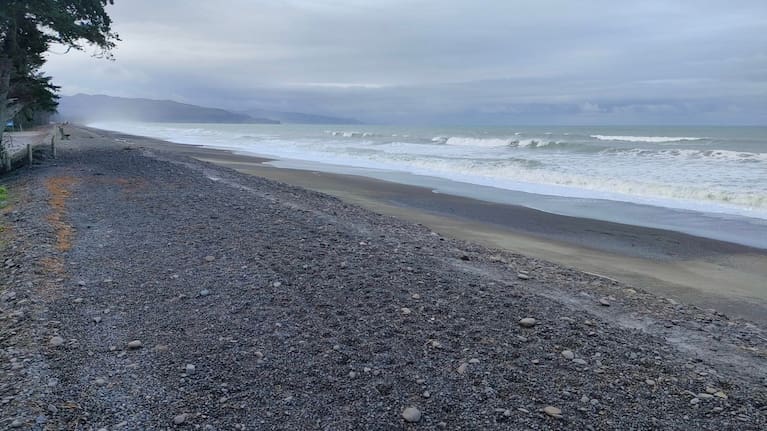 A new bund was developed at Amberley Beach earlier this year to offer protection from the sea.