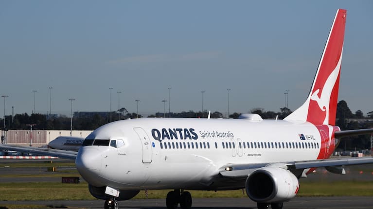 Flight QF168 first took off for the Victorian capital at around 6.46am but turned around after reaching the Tasman Sea.