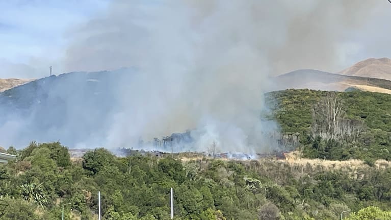 A scrub fire has broken out on Porirua College grounds.