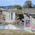 A view of the damaged Brookfields Bridge in Napier following Cyclone Gabrielle.