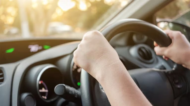 A woman driving a car (file image).