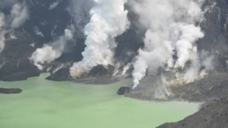 Active vents on Whakaari/White Island.