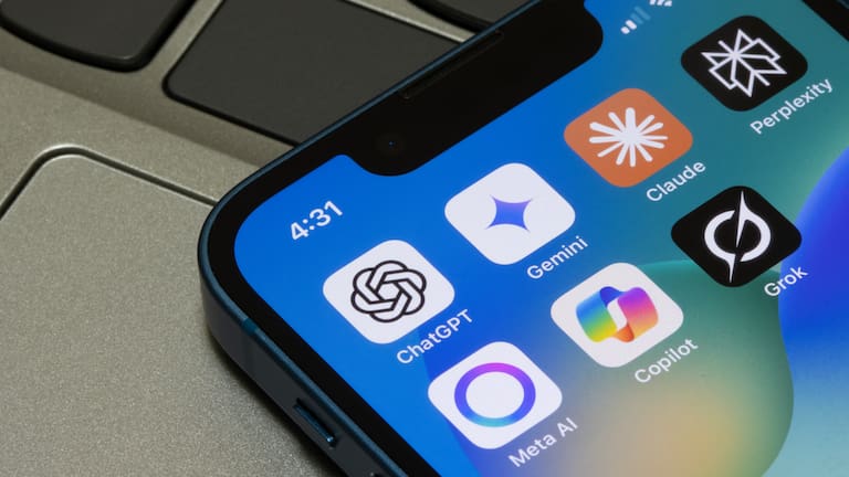 AI apps on a phone screen (file image).