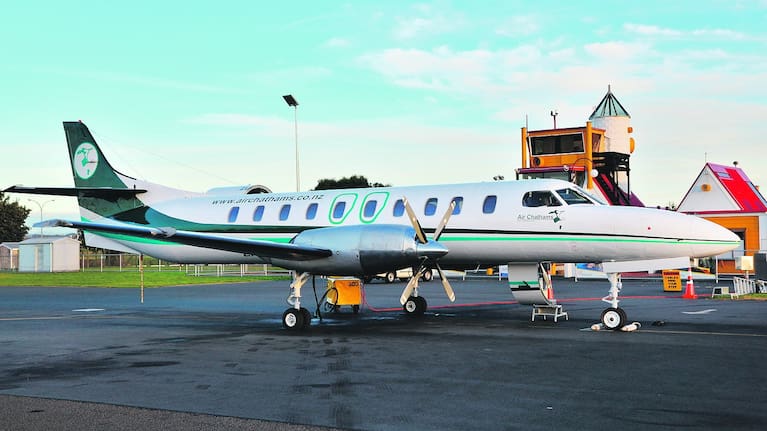 Air Chathams Saab340 aircraft at Whakatāne Airport.
