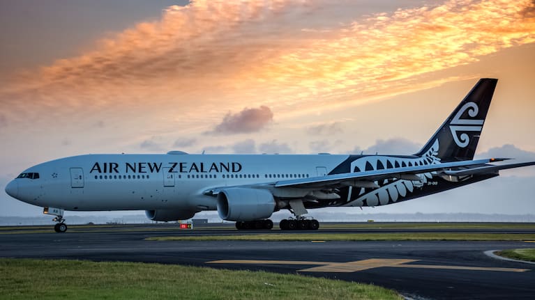 Air New Zealand, Boeing, 777, Taxiing at Auckland International Airport, New Zealand, 25 December 2019