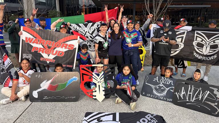 Alysha Filipiana and Warriors supporters.