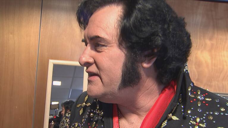 An Elvis impersonator