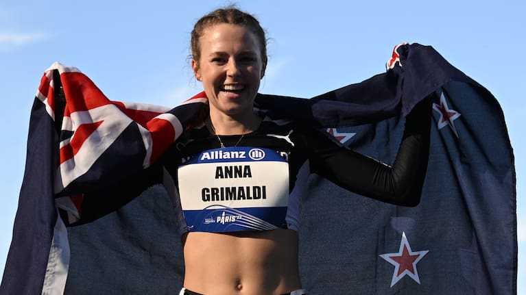 Anna Grimaldi was all smiles after her 100m final in Paris.
