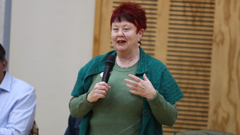 Anne Dickinson recieved the largest laugh of the night when she recommended eating edible weeds to encourage healthy eating in the city.