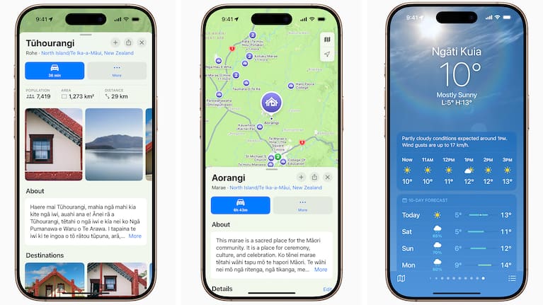 Apple Maps features Māori place names, iwi and marae