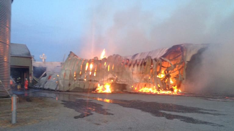 Fire rips through shed in Ashburton