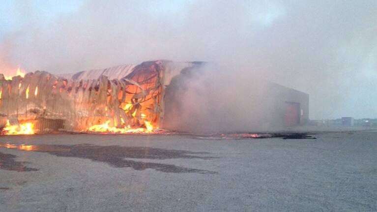 Fire rips through shed in Ashburton