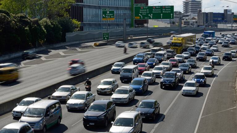 A clogged Auckland motorway (file picture).