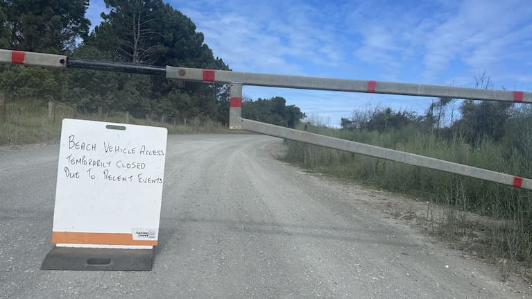 Beach vehicle access is closed at Muriwai today.
