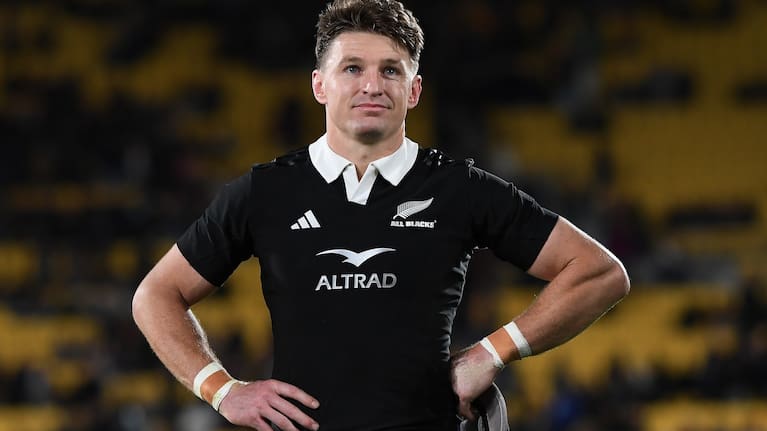 Beauden Barrett pictured after the All Blacks' victory over Australia in Wellington.