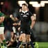 Beauden Barrett celebrates during the All Blacks' victory over South Africa at Eden Park.