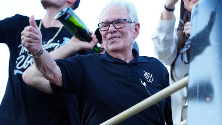 Bill Foley celebrates the Las Vegas Golden Knights' Stanley Cup victory this year.