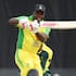 Brian Lara in action in 2020 during the Bushfire Cricket Bash T20 match.