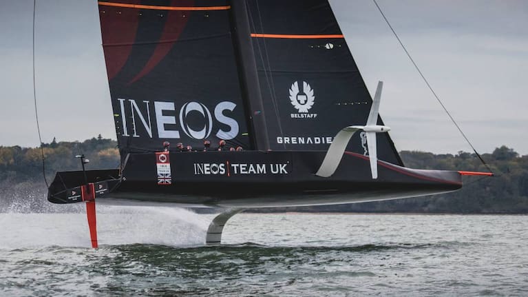 British America's Cup syndicate INEOS Team UK test their AC75.