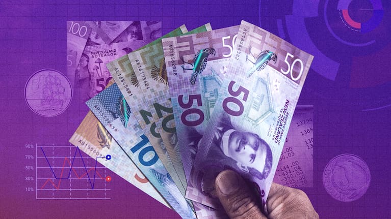 New Zealand money illustration.