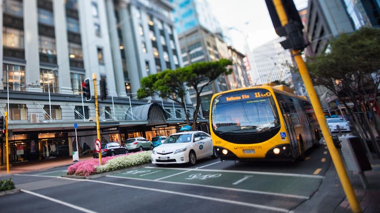 A bus in Wellington.