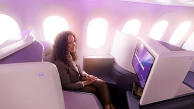 Business premier seating on Air NZ