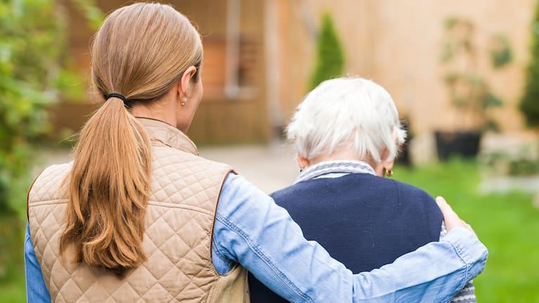 File image of care worker