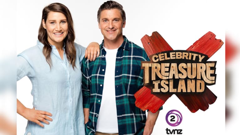 Celebrity Treasure Island hosts Matt Chisholm and Bree Tomasel.