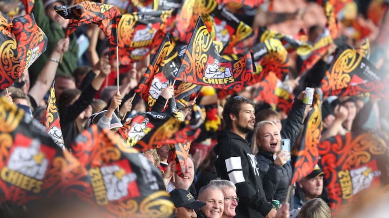Chiefs fans at Waikato Stadium.