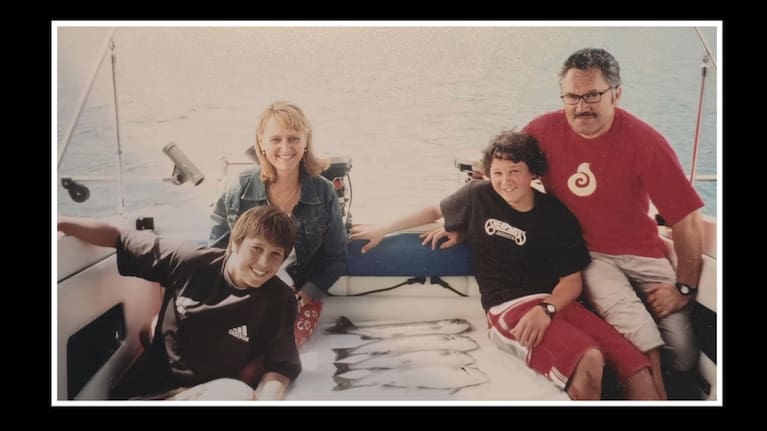 The Nganeko family when the boys were young.