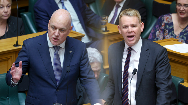 Christopher Luxon and Chris Hipkins face-off in Parliament on December 6.