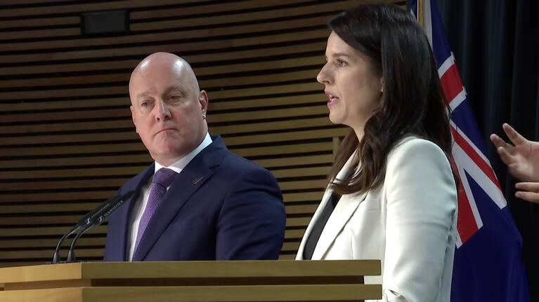 Christopher Luxon and Erica Stanford