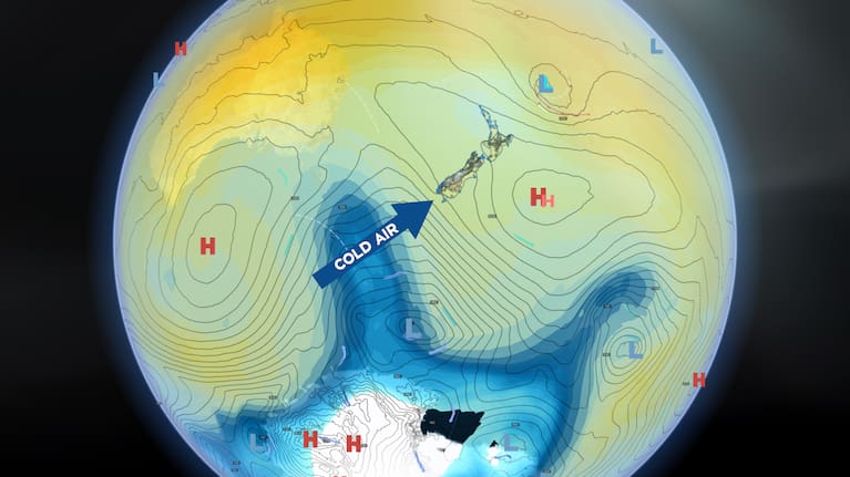 New Zealand will start to feel the brunt of that colder weather over the next few weeks.