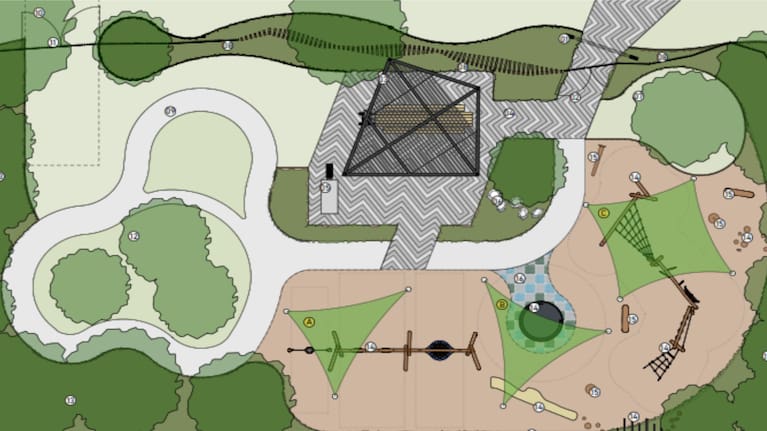 Concept art for Grovetown’s proposed new playground.
