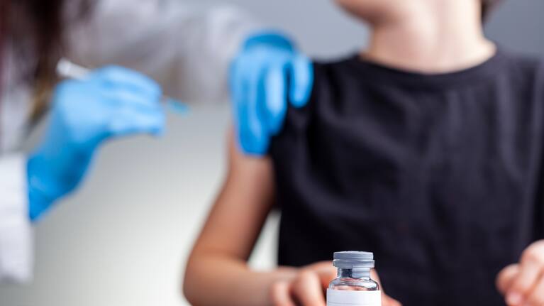File image of a child receiving the Covid-19 vaccine.