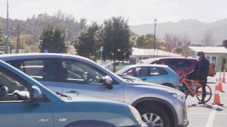 Covid-19 testing station in Coromandel.