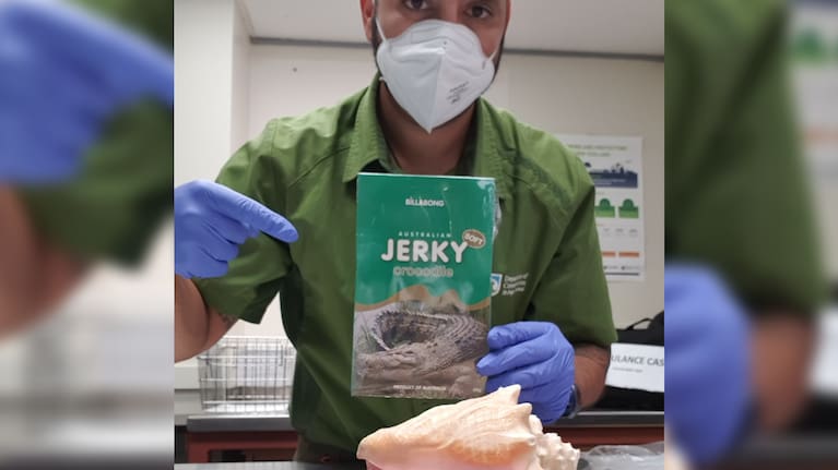 Crocodile jerky from Australian crocodile farms was seized.