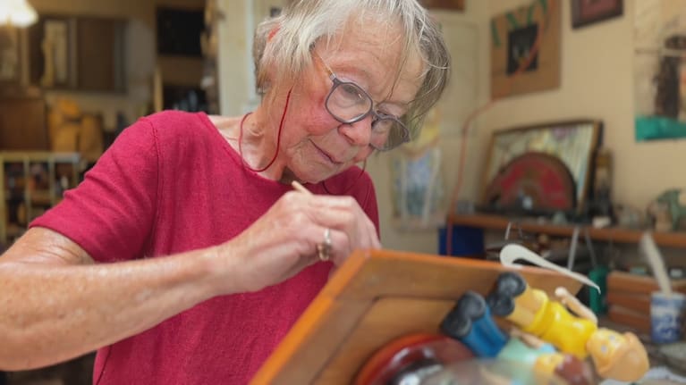 Dale Copeland in her element as a celebrated artist.