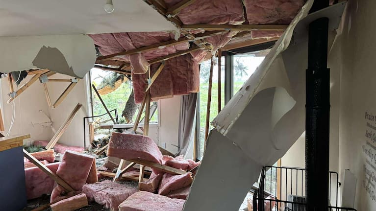 Damage to a farmhouse in Culverden