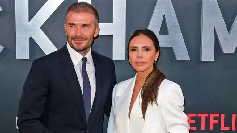 David and Victoria Beckham at documentary premiere.