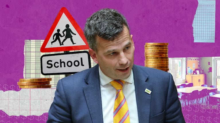 David Seymour has announced the Budget will include funding for up to 50 charter schools (Composite image by Nadine Christmas).