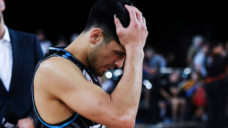 Dejected SKYCITY Breakers Shea Il after their 70-71 defeat to Sydney Kings.
SKYCITY Breakers v Sydney Kings, ANBL Basketball League, Spark Arena, Auckland, New Zealand. 9 December 2018. © Copyright Image: Marc Shannon / www.photosport.nz.