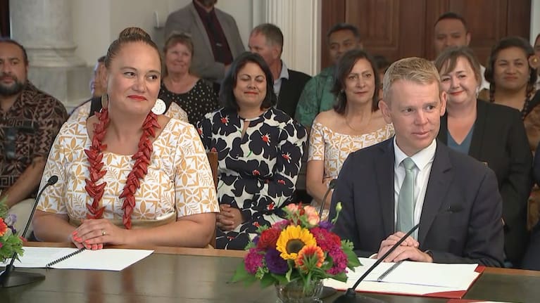 Deputy prime minister Carmel Sepuloni and Prime Minister Chris Hipkins.